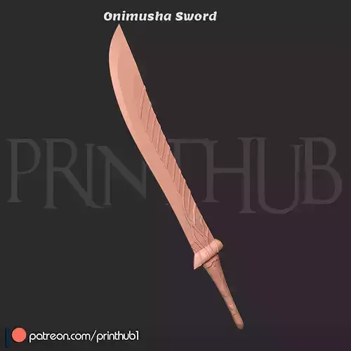 Enryuu Sword Level 1 Onimusha Warlords Fan Art Cosplay Prop STL