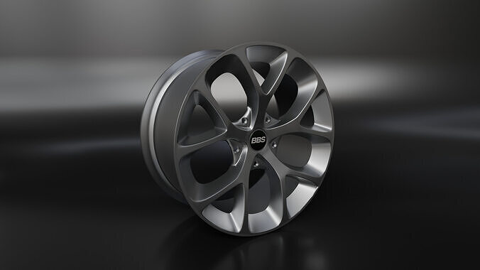 BBS SR - Modern Mesh Alloy Wheel 3D Model Low-poly 3D model