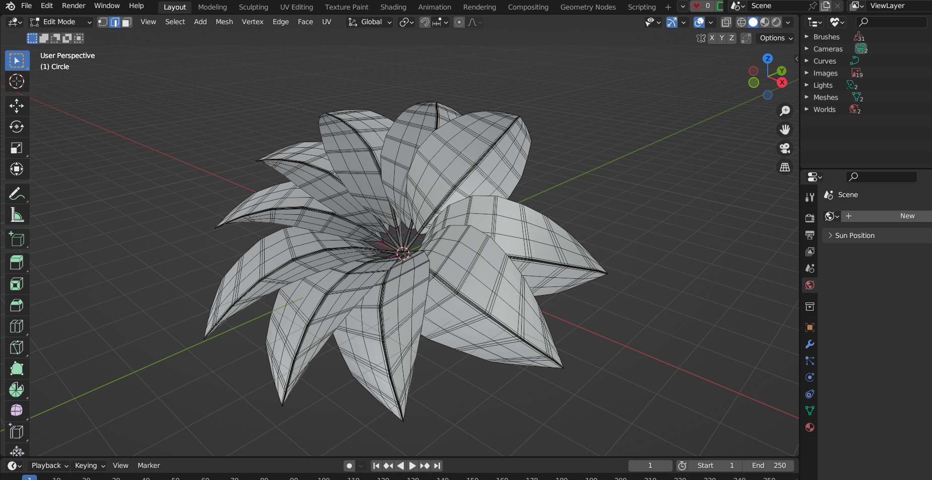 Tropical Decorative Plant with Large Green Leaves 3D Model Low-poly 3D model_3