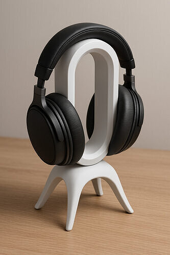 3D Printed Headphone Stand Low-poly 3D print model