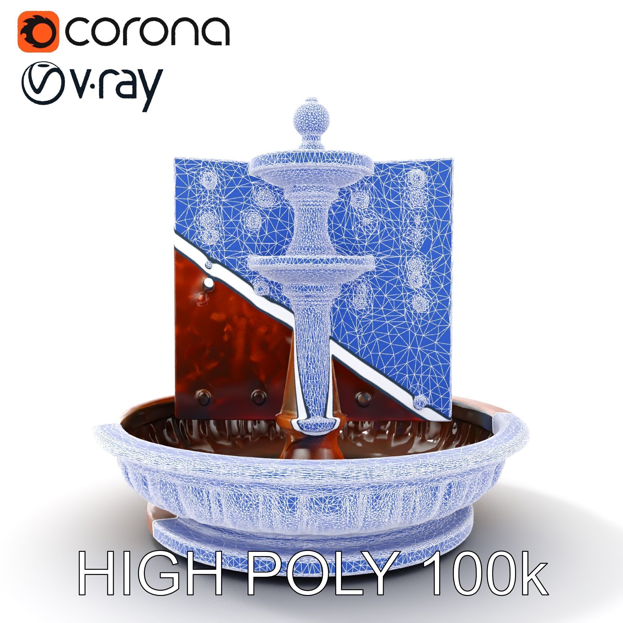 Rustic Industrial Fountain Model Pack Low-poly 3D model_36