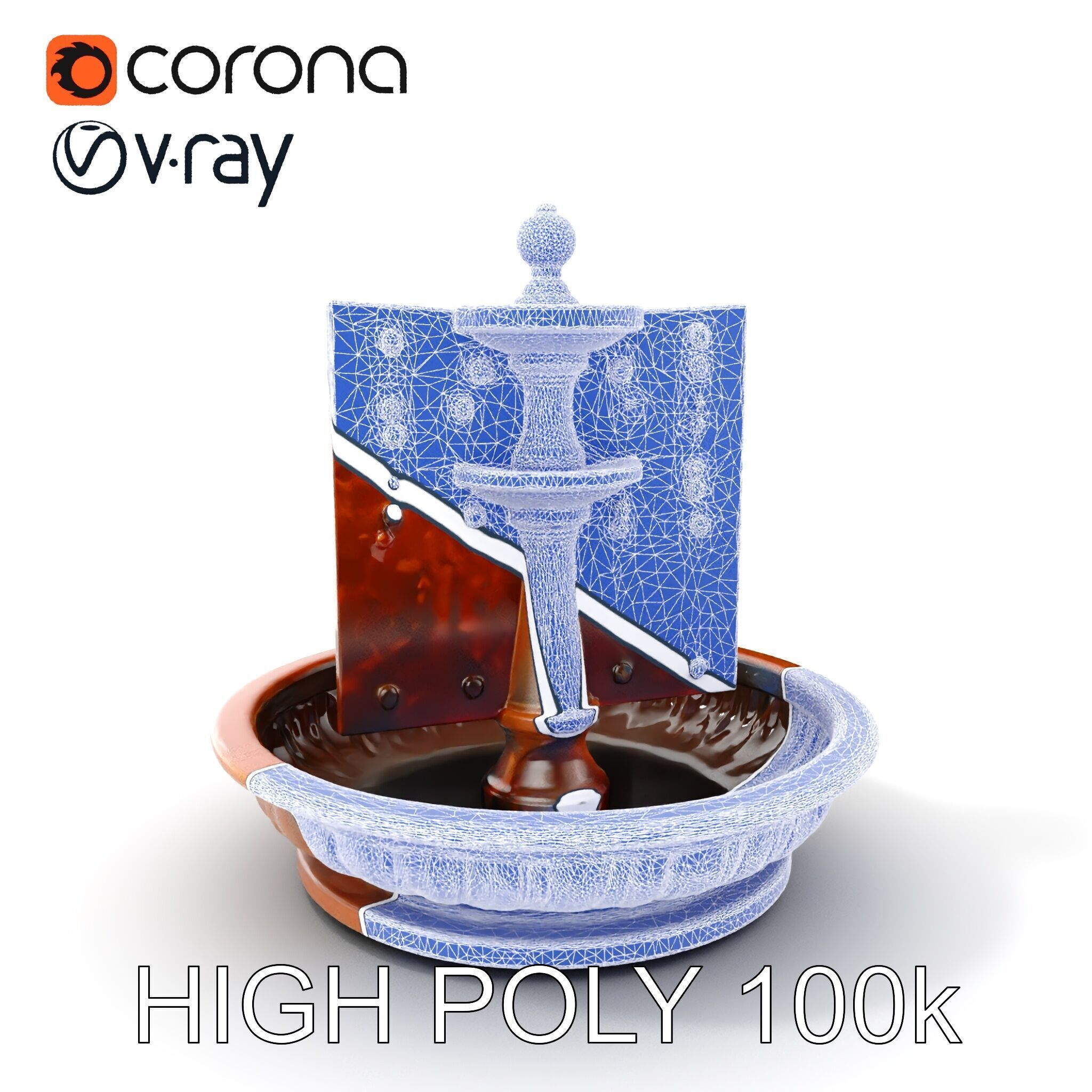 Rustic Industrial Fountain Model Pack Low-poly 3D model_17