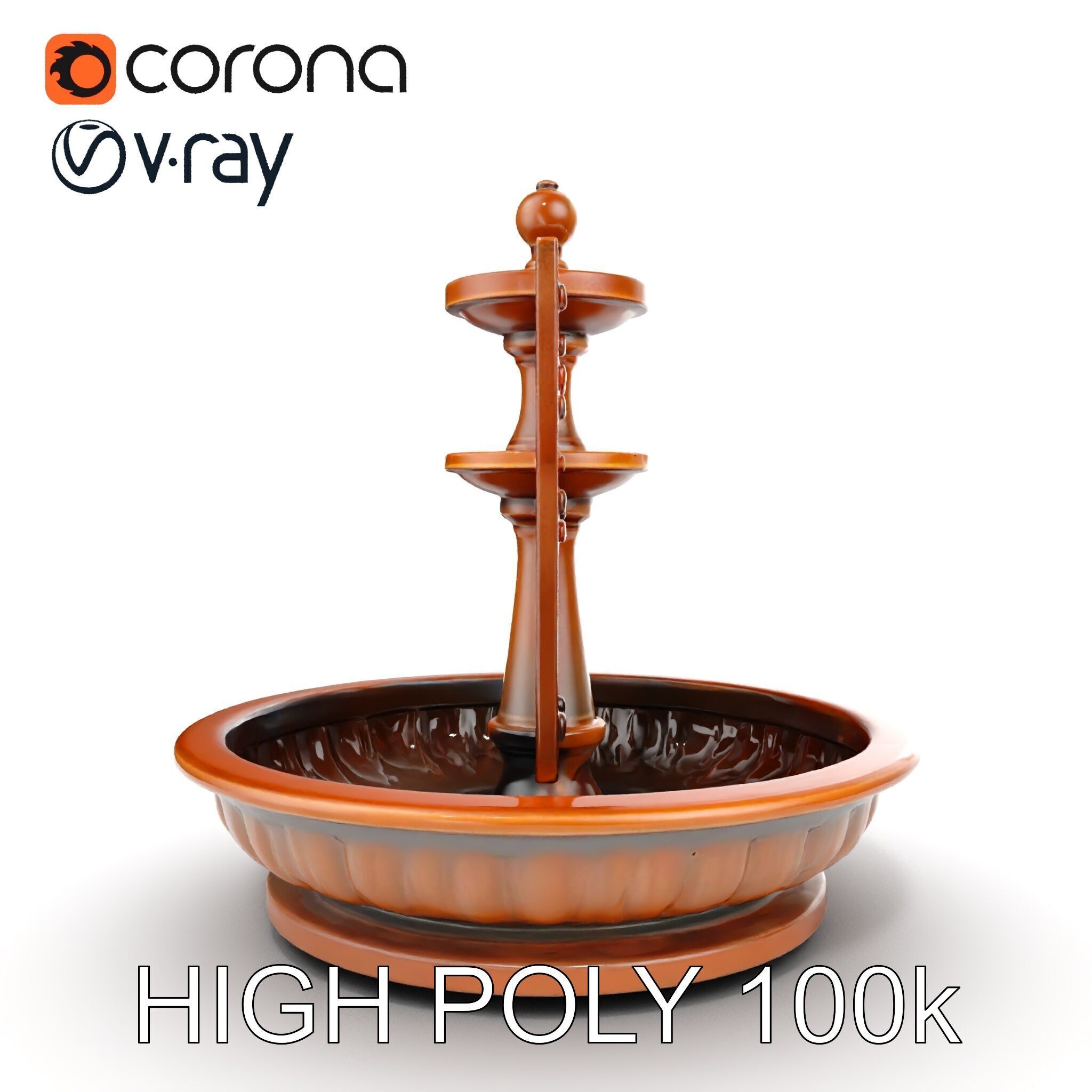 Rustic Industrial Fountain Model Pack Low-poly 3D model_21