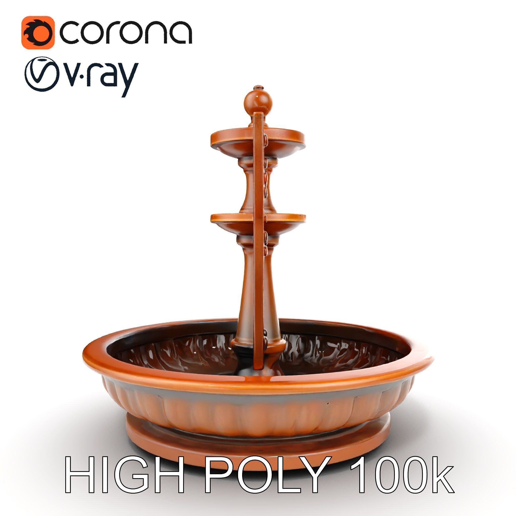 Rustic Industrial Fountain Model Pack Low-poly 3D model_20