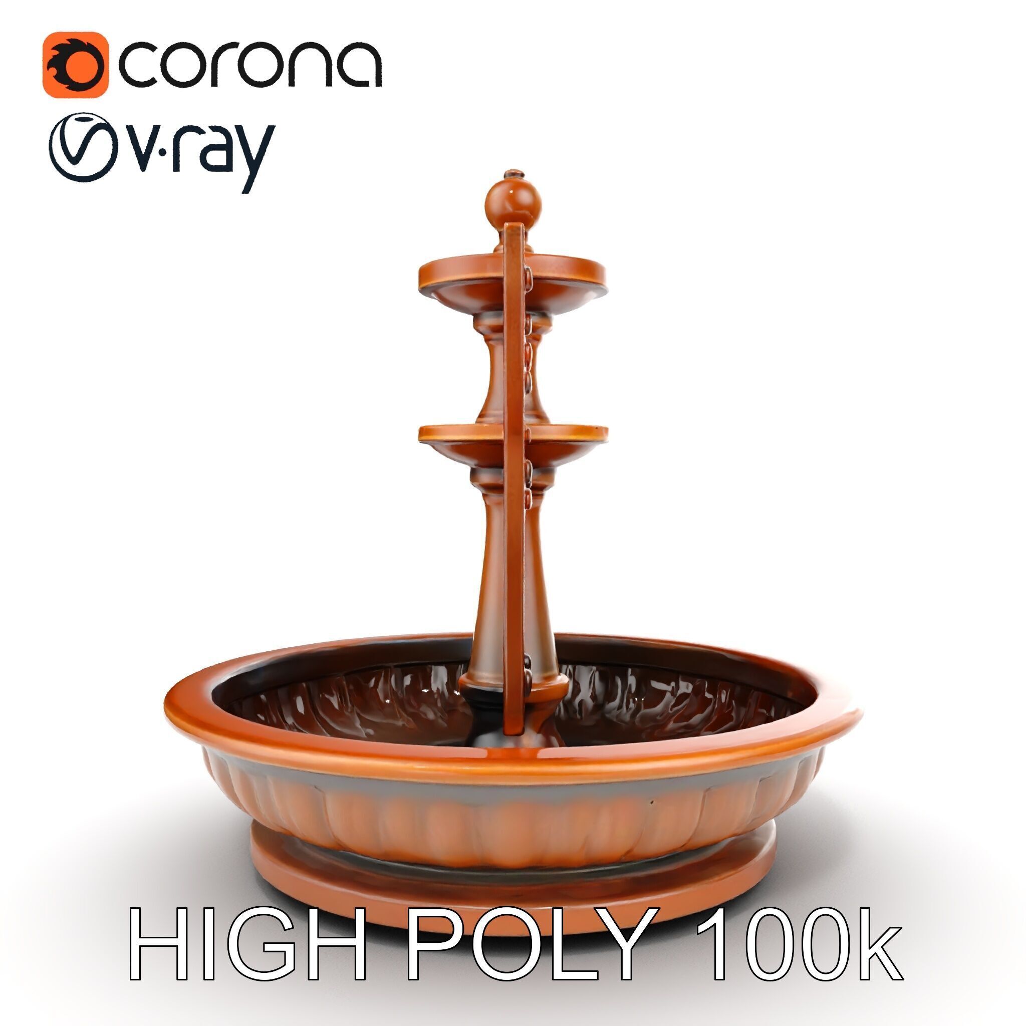 Rustic Industrial Fountain Model Pack Low-poly 3D model_28