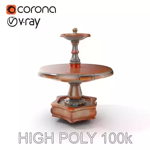 Rustic Outdoor Fountain Model Pack Low-poly 3D model Rustic Outdoor Fountain Model Pack Low-poly 3D model