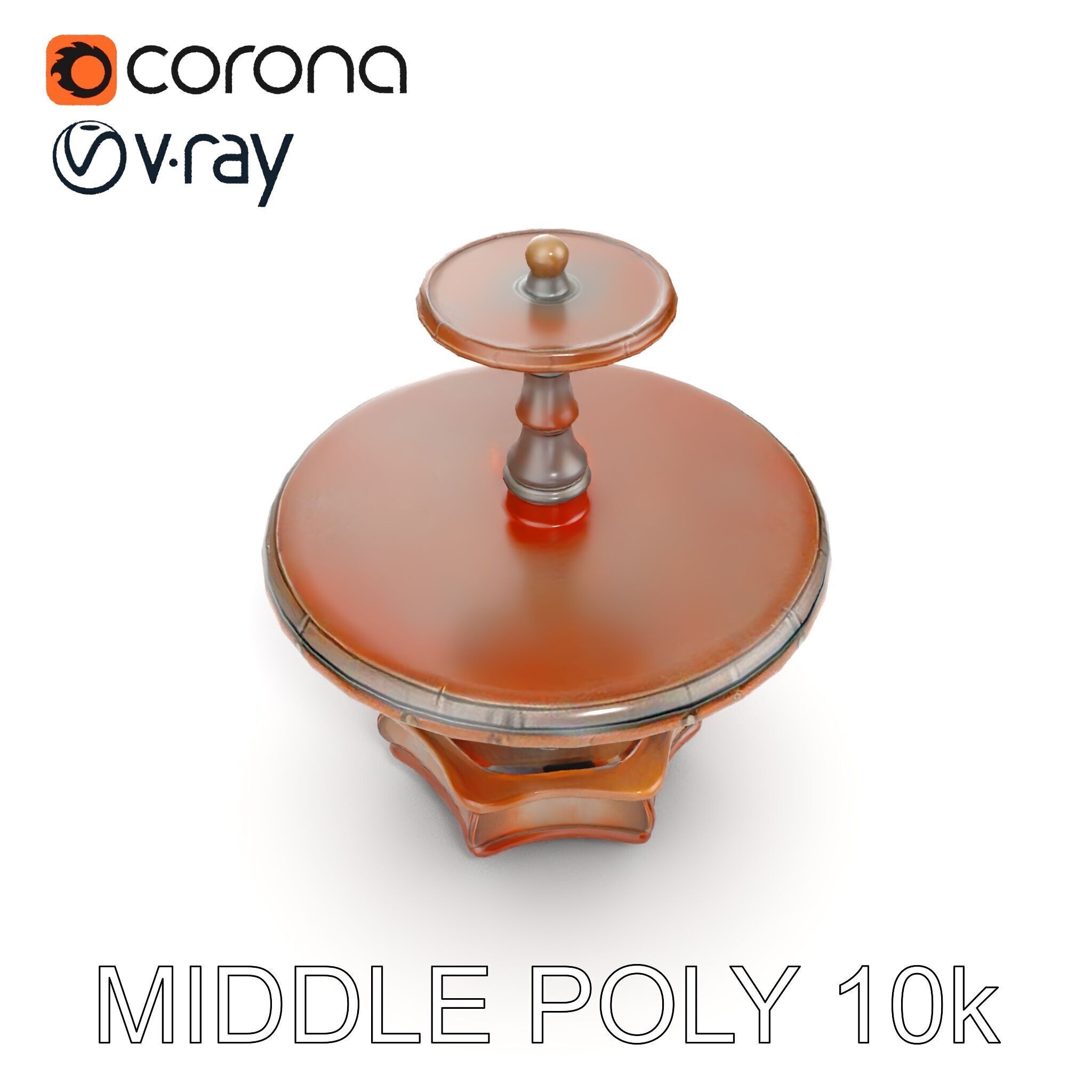 Rustic Outdoor Fountain Model Pack Low-poly 3D model_12