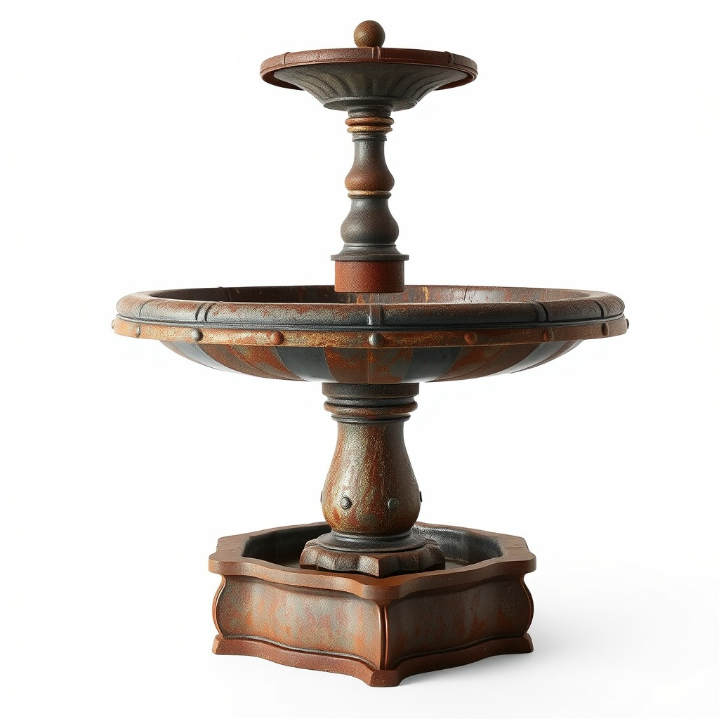 Rustic Outdoor Fountain Model Pack Low-poly 3D model_3