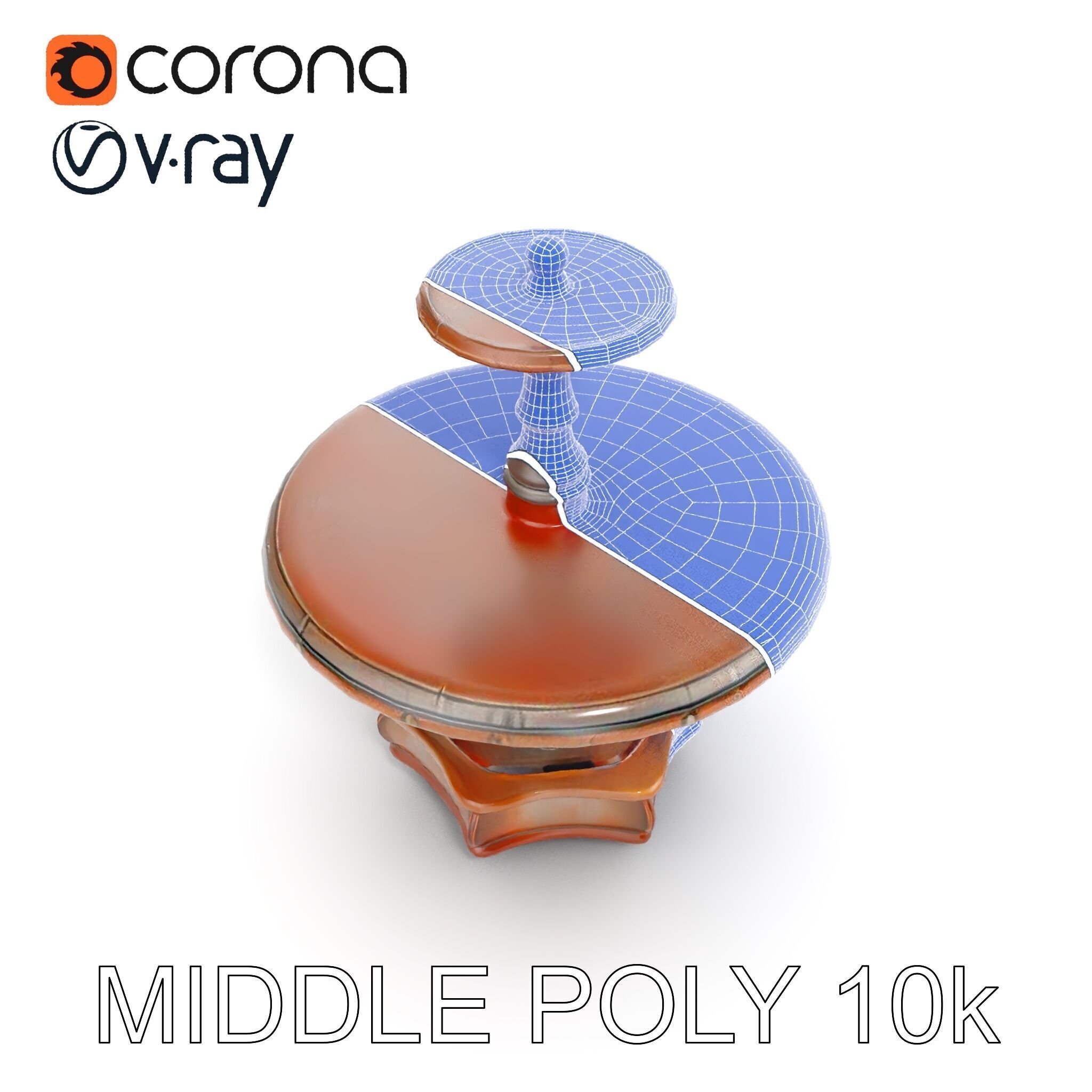 Rustic Outdoor Fountain Model Pack Low-poly 3D model_26