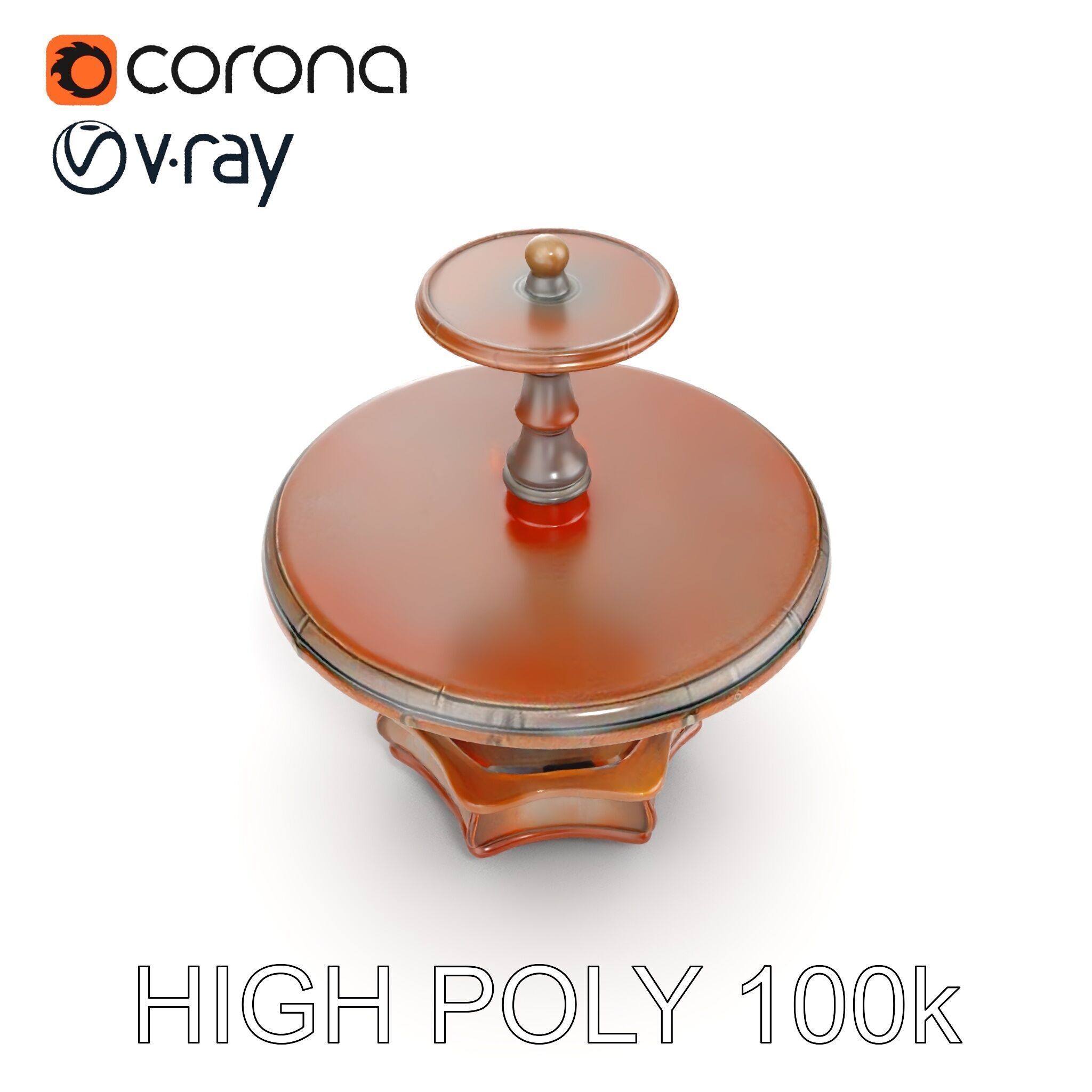 Rustic Outdoor Fountain Model Pack Low-poly 3D model_11