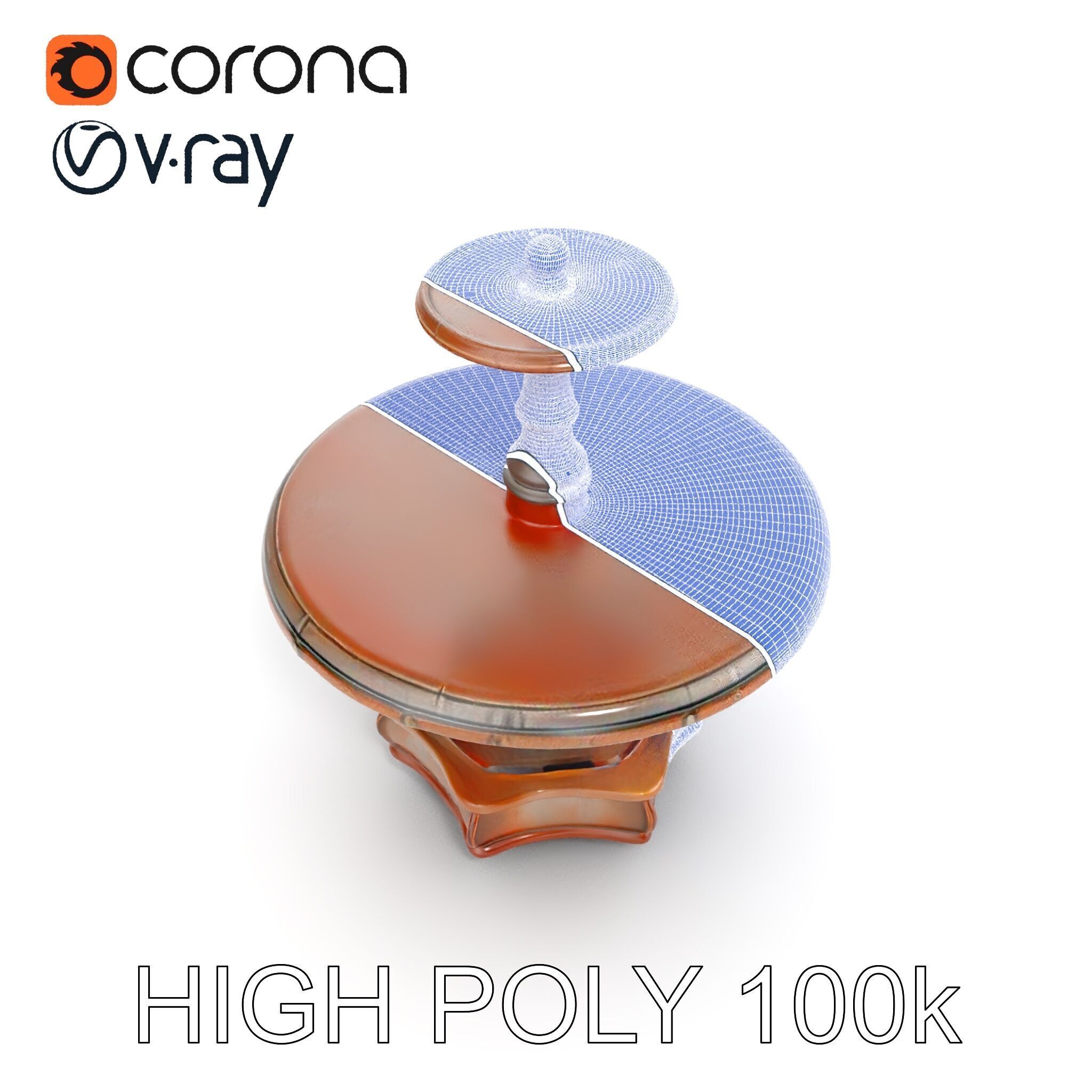 Rustic Outdoor Fountain Model Pack Low-poly 3D model_36