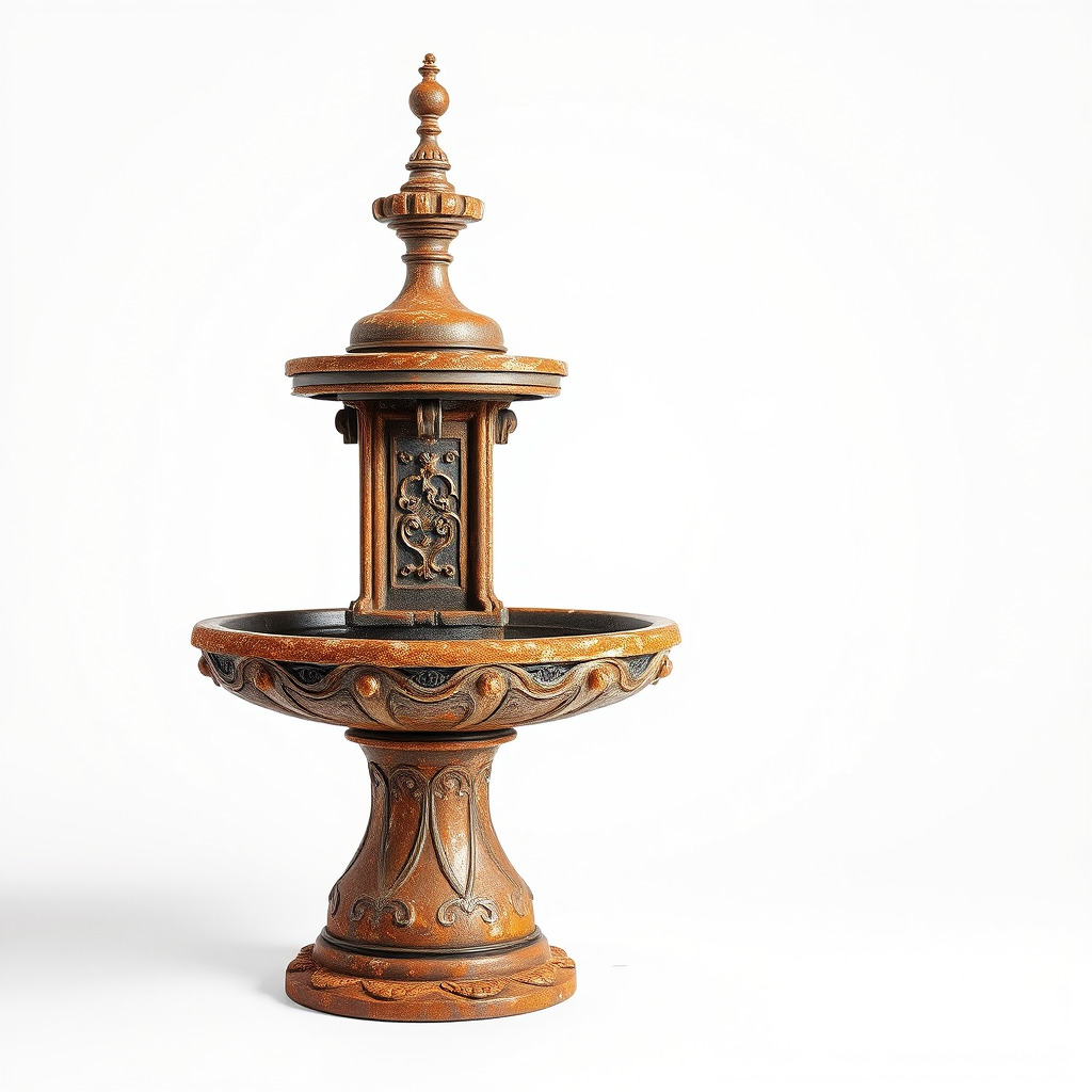 Rustic Ornamental Fountain Model Pack Low-poly 3D model_3