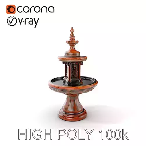 Rustic Ornamental Fountain Model Pack