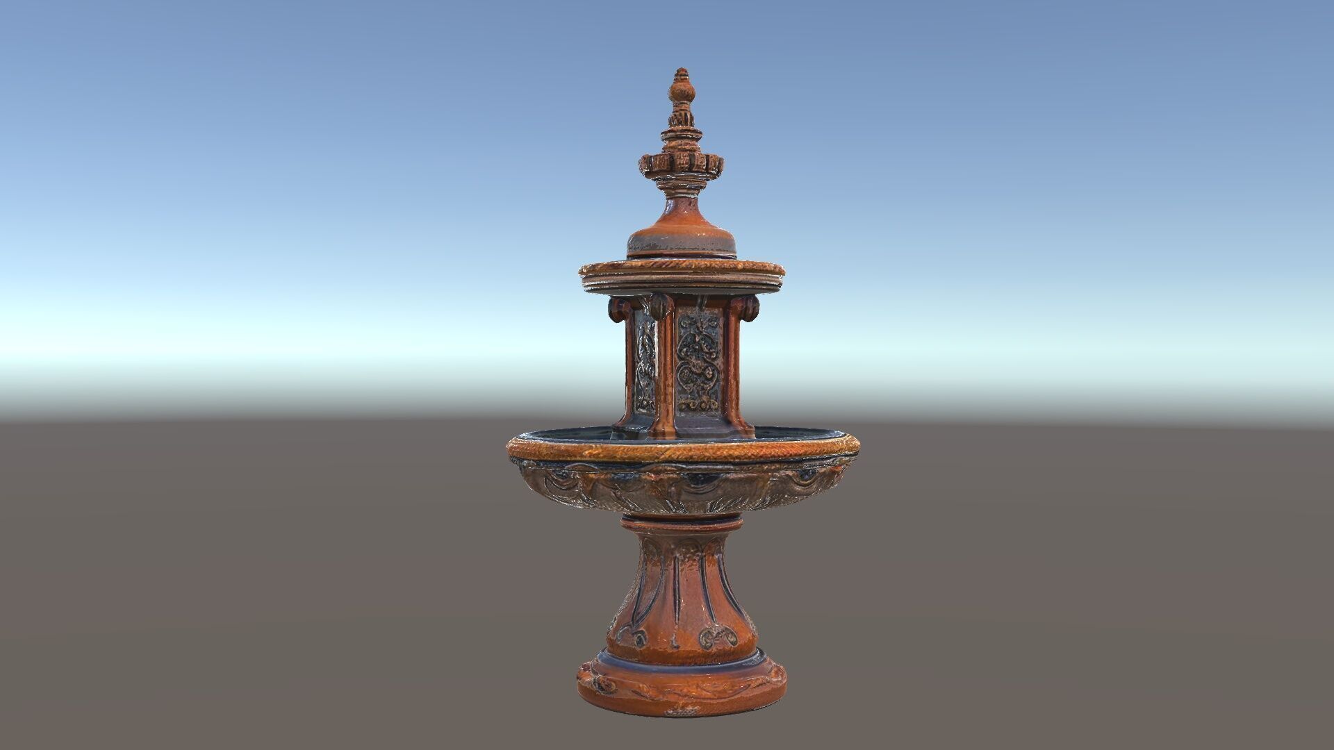 Rustic Ornamental Fountain Model Pack Low-poly 3D model_6
