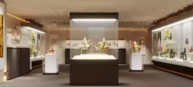 Modern New Chinese Museum Exhibition Hall 