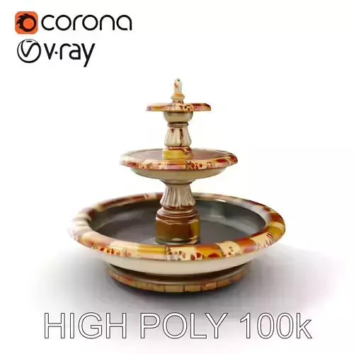 Ornate Stone Fountain Model Pack Low-poly 3D model Ornate Stone Fountain Model Pack Low-poly 3D model