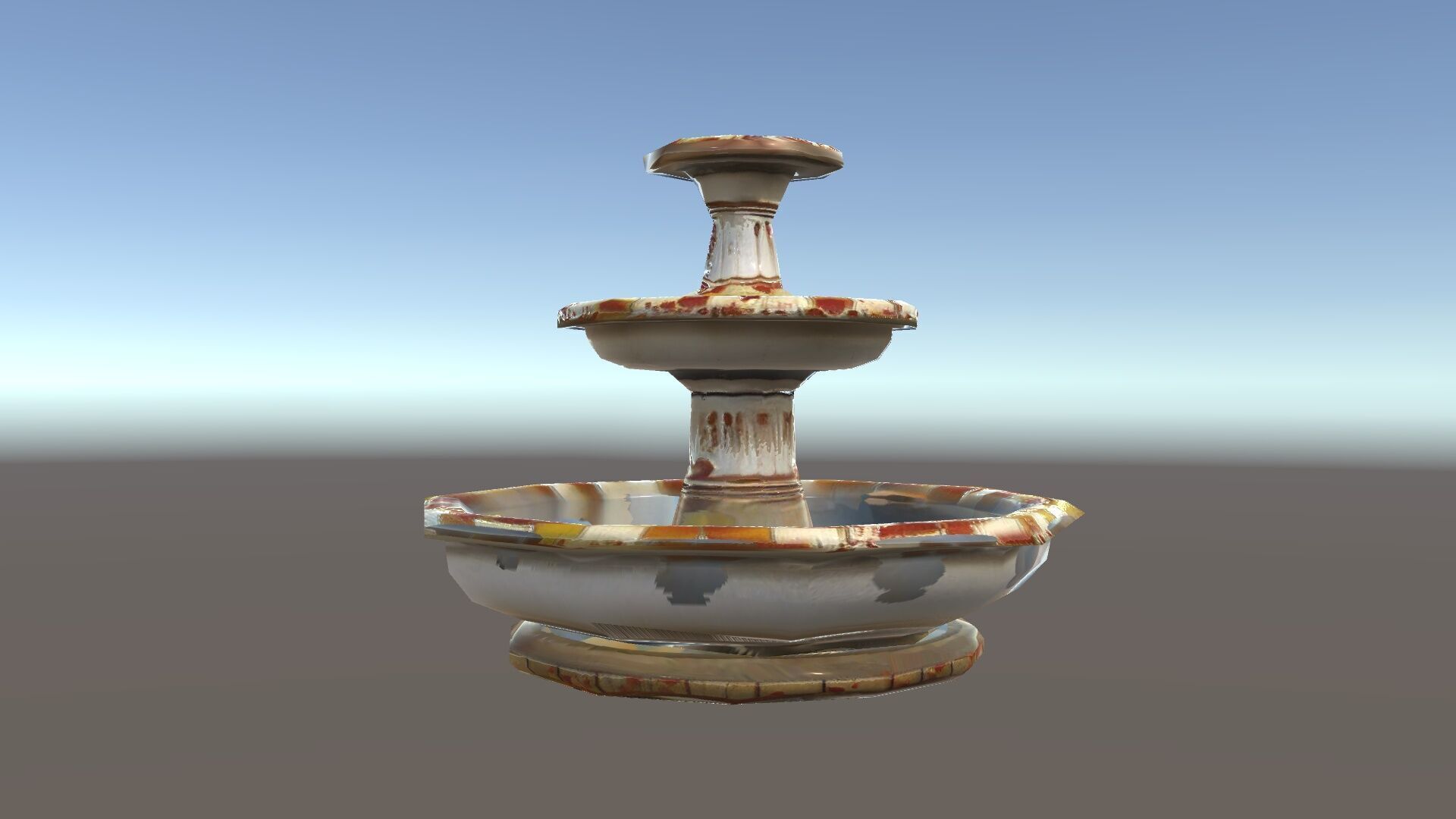 Ornate Stone Fountain Model Pack Low-poly 3D model_35