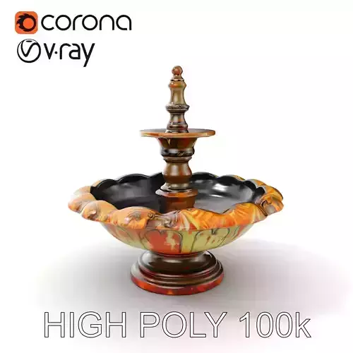 Ornate Decorative Fountain Model Pack