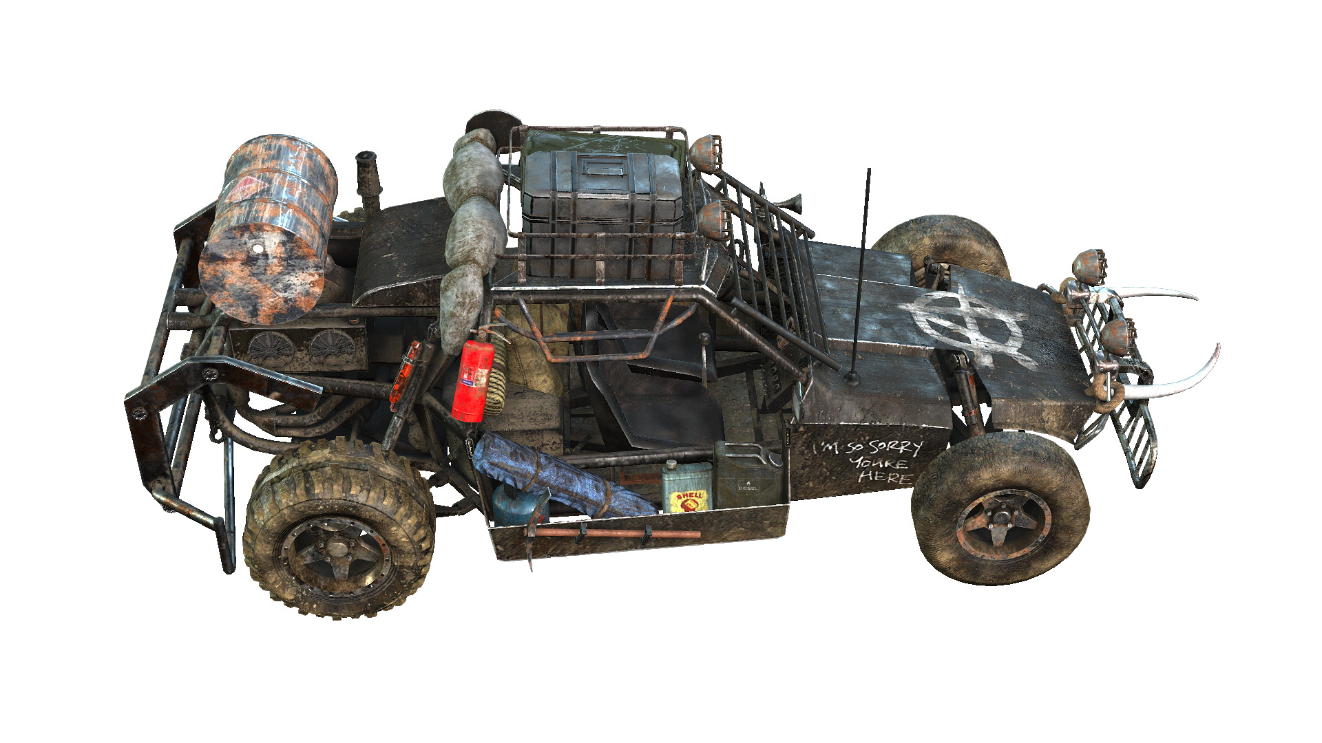 Doomsday Buggy Low-poly 3D model_5