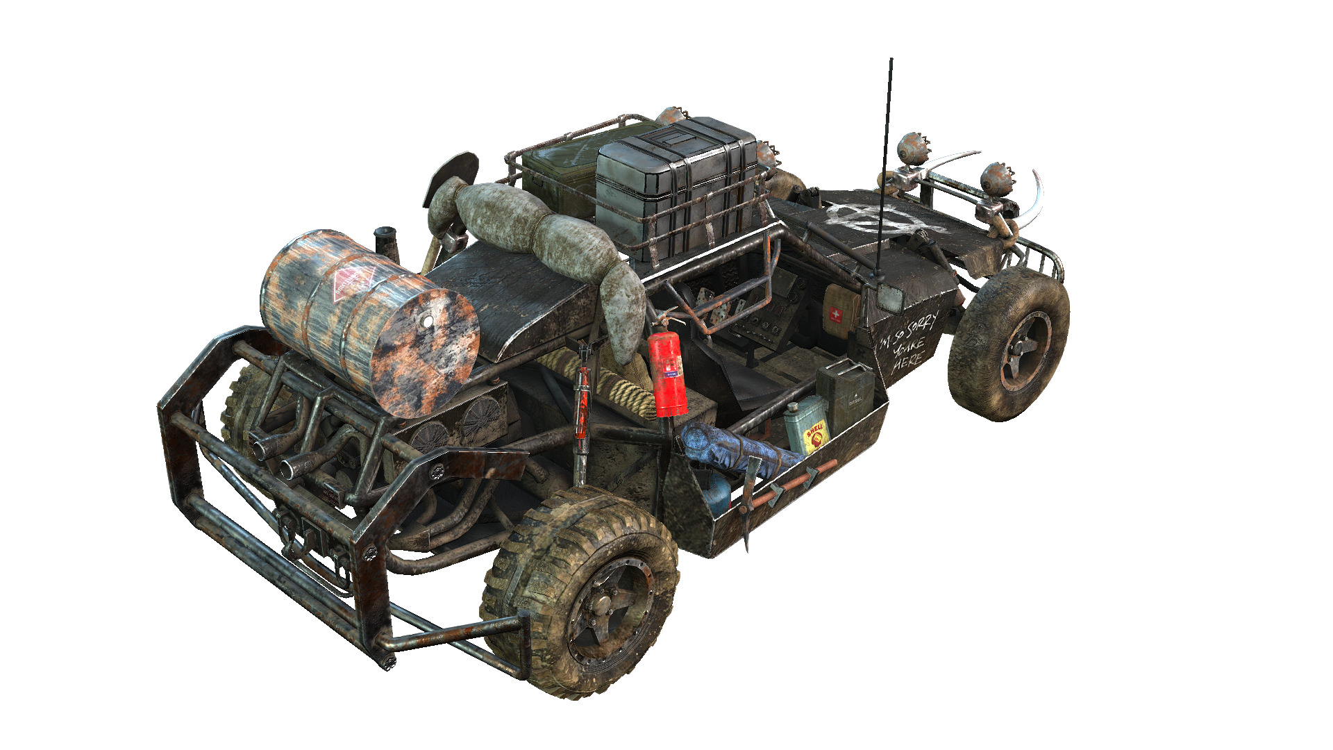 Doomsday Buggy Low-poly 3D model_4