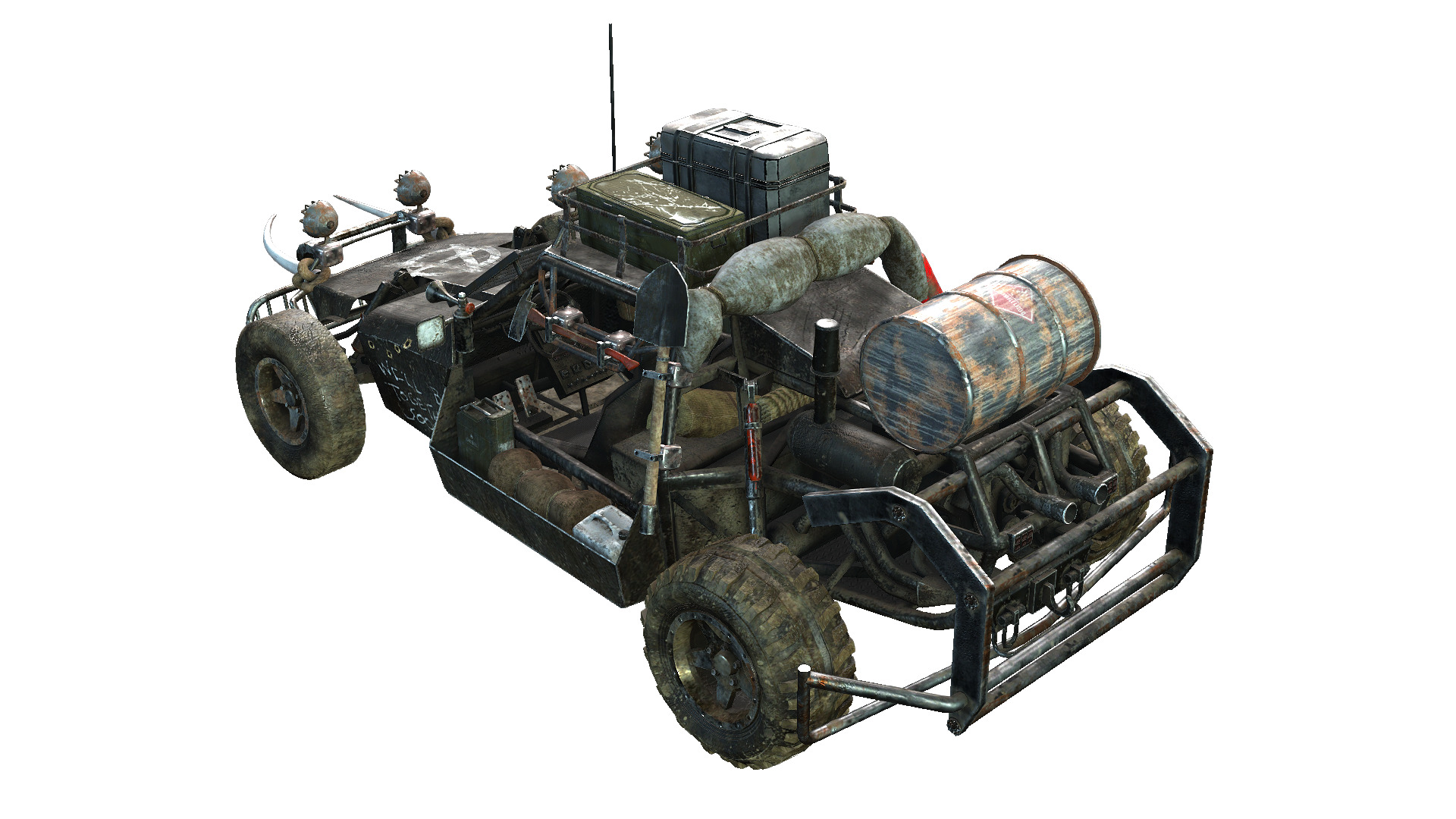 Doomsday Buggy Low-poly 3D model_2