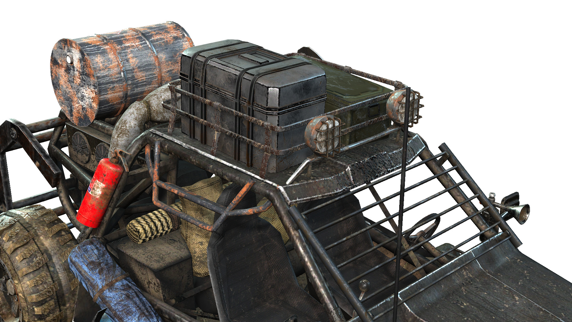 Doomsday Buggy Low-poly 3D model_10