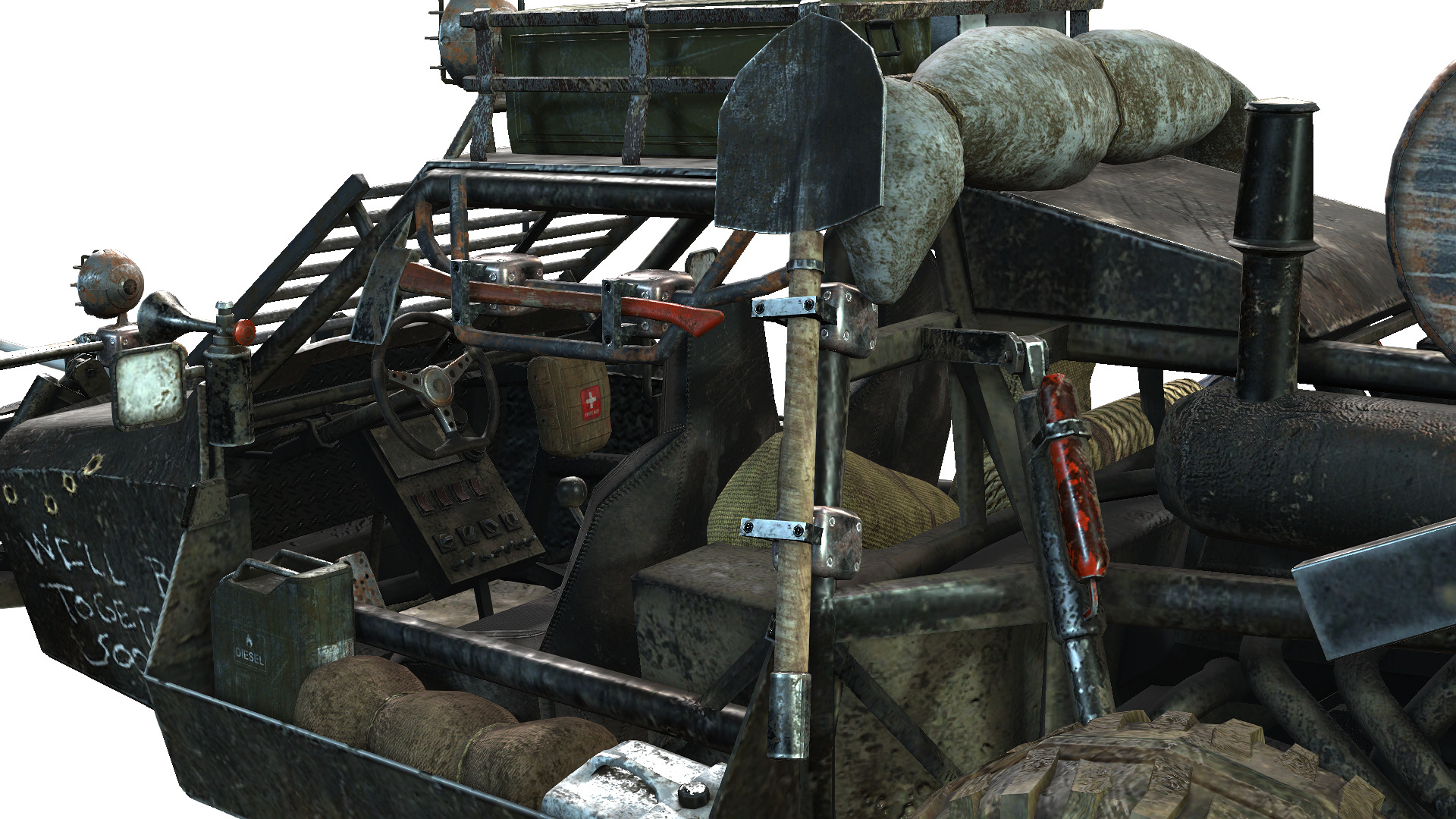 Doomsday Buggy Low-poly 3D model_8