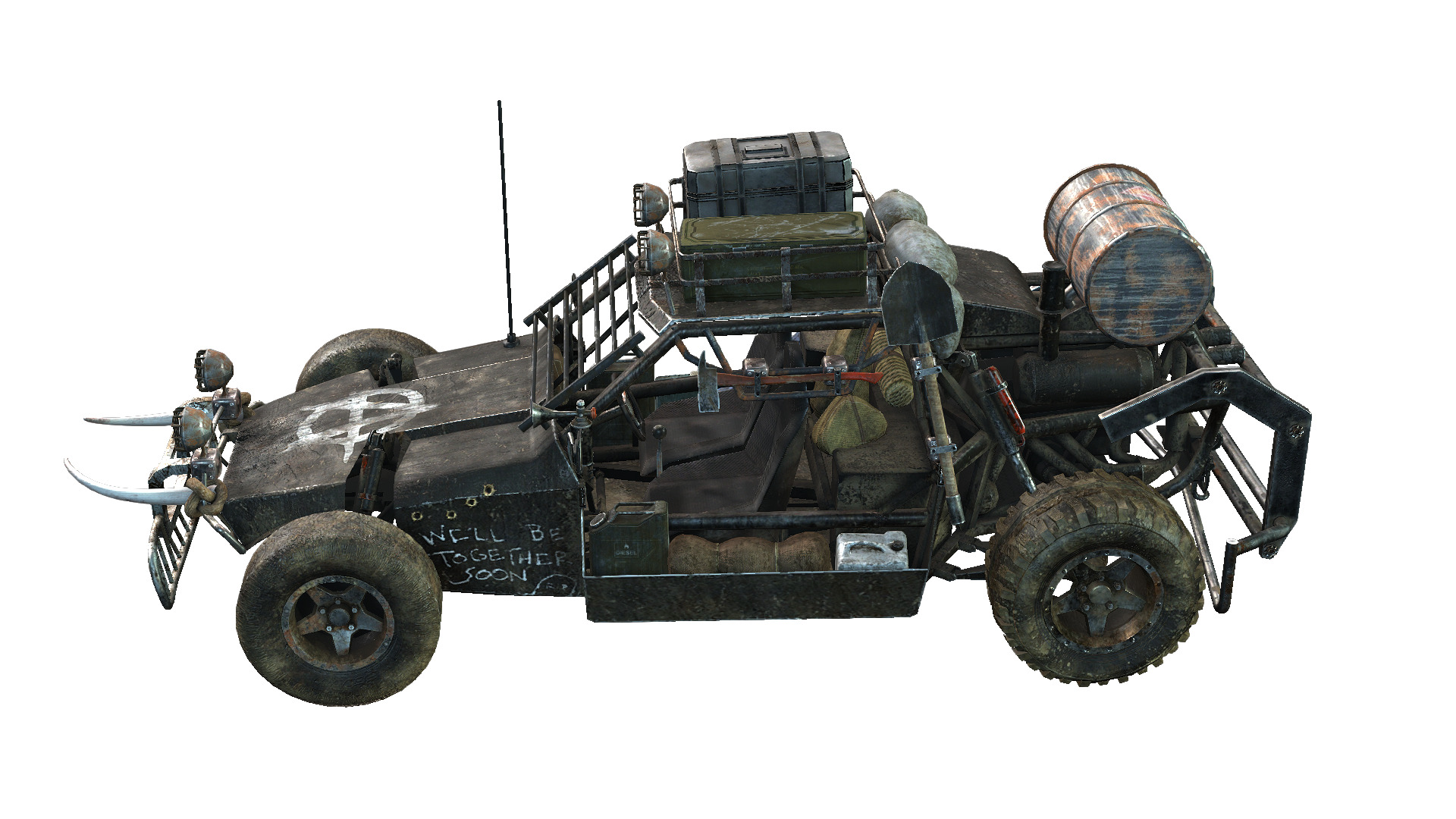 Doomsday Buggy Low-poly 3D model_1