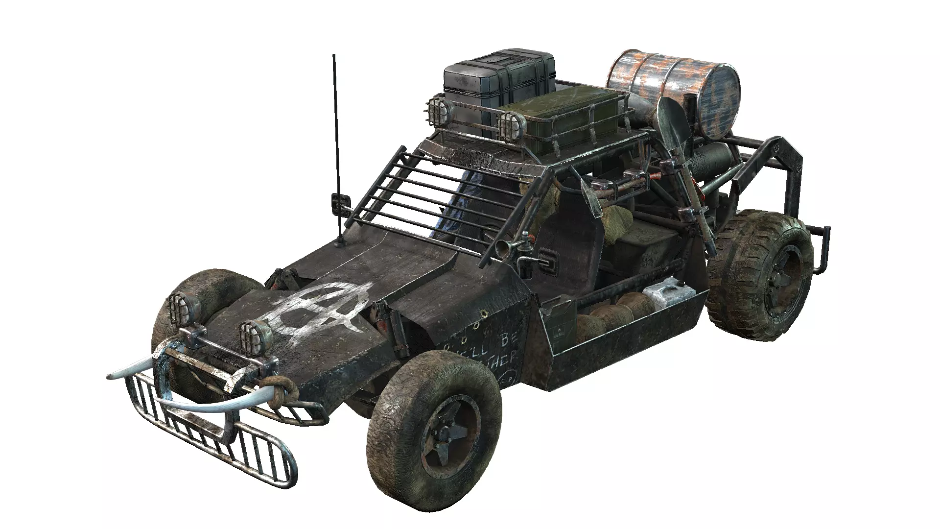 Doomsday Buggy Low-poly 3D model_0