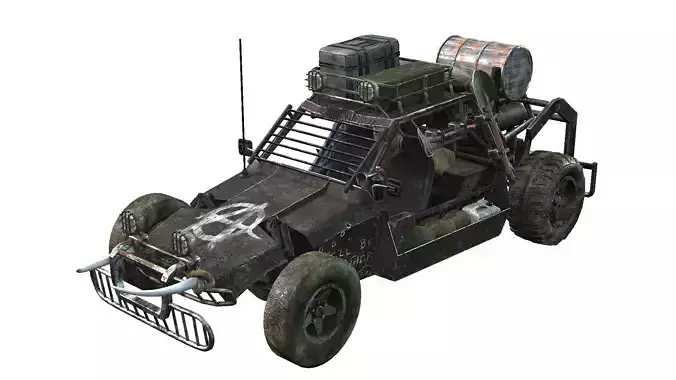 Doomsday Buggy Low-poly 3D model