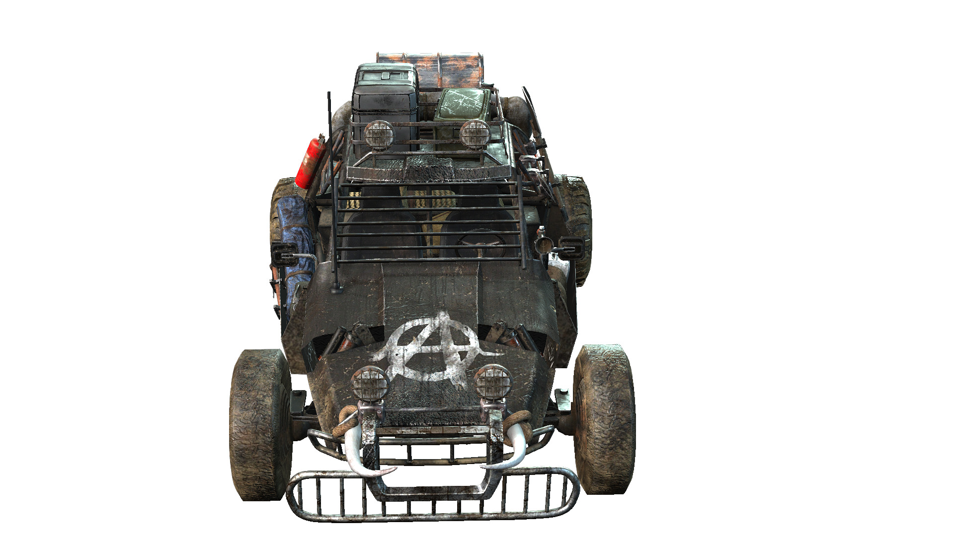 Doomsday Buggy Low-poly 3D model_7