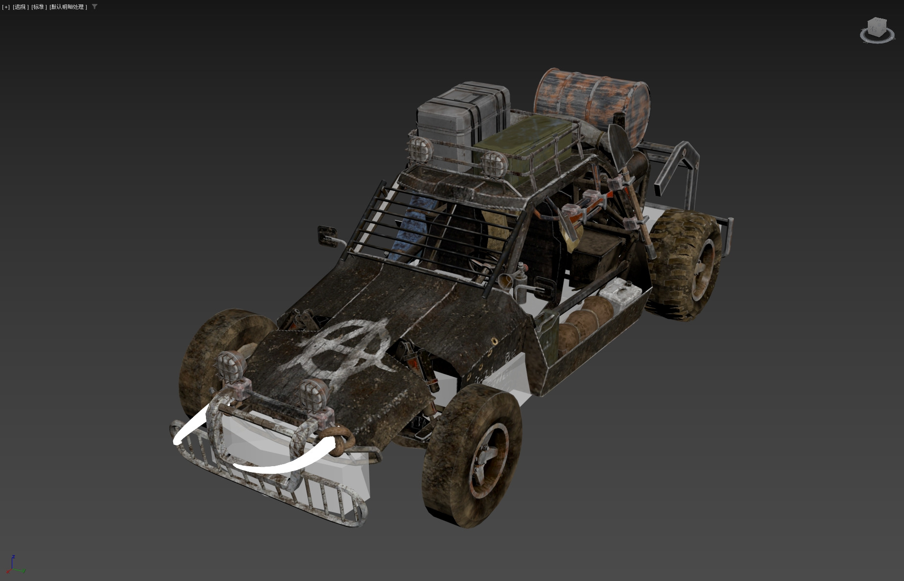 Doomsday Buggy Low-poly 3D model_14
