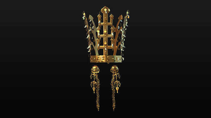 Silla golden crown relics 3D model