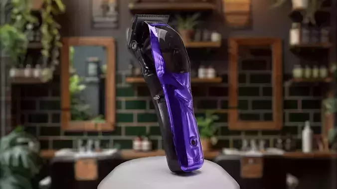 Barber Clipper Stylized Purple Game Asset 3D Model 3D model