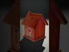 Decorative Birdhouse Model Pack with Floral Design Low-poly 3D model_2