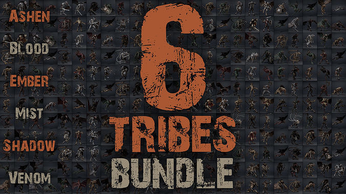 6 Tribes Bundle Part 1 3D Model Collection