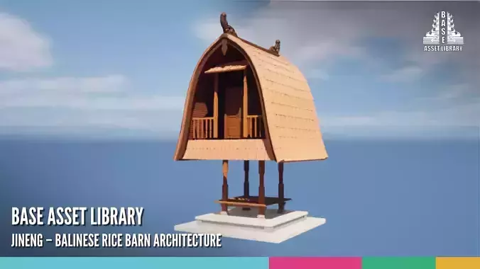 Jineng Balinese Rice Barn Architecture 3D model