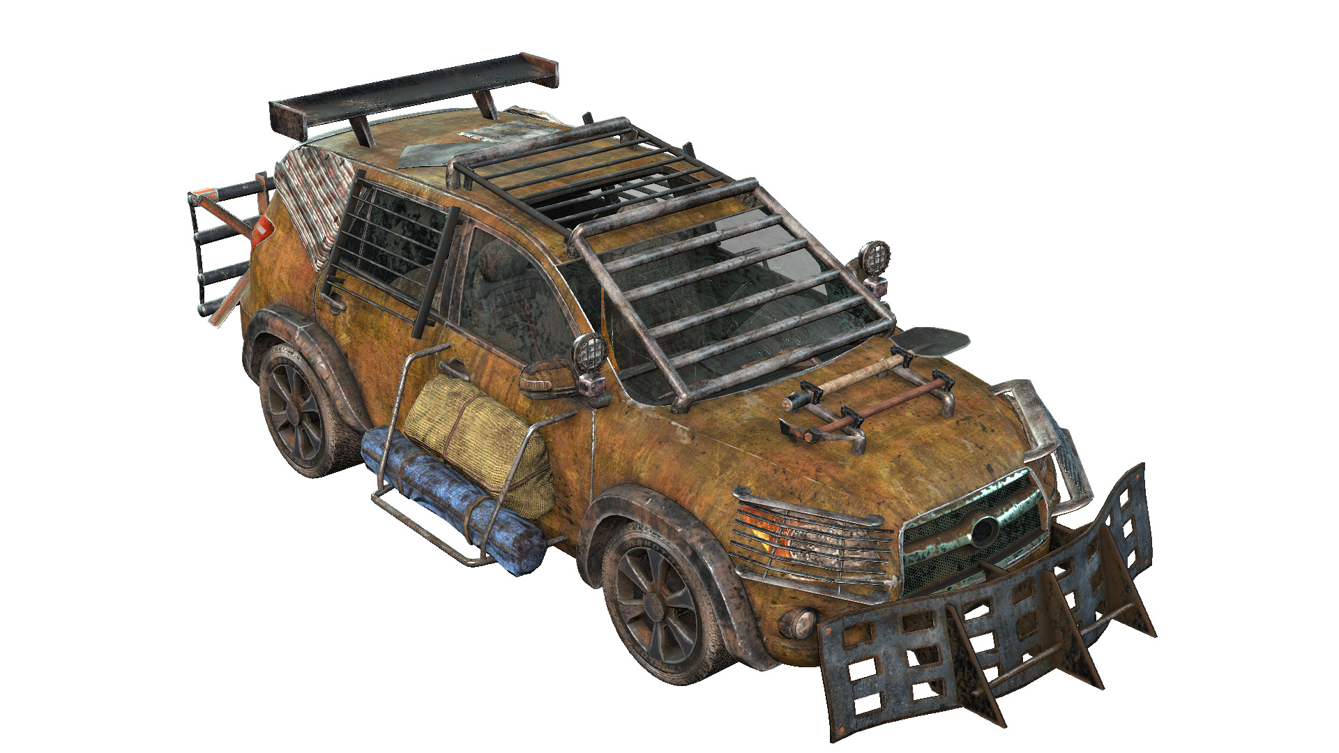 Doomsday SUV Low-poly 3D model_6