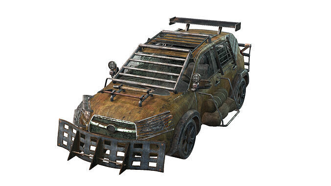 Doomsday SUV Low-poly 3D model