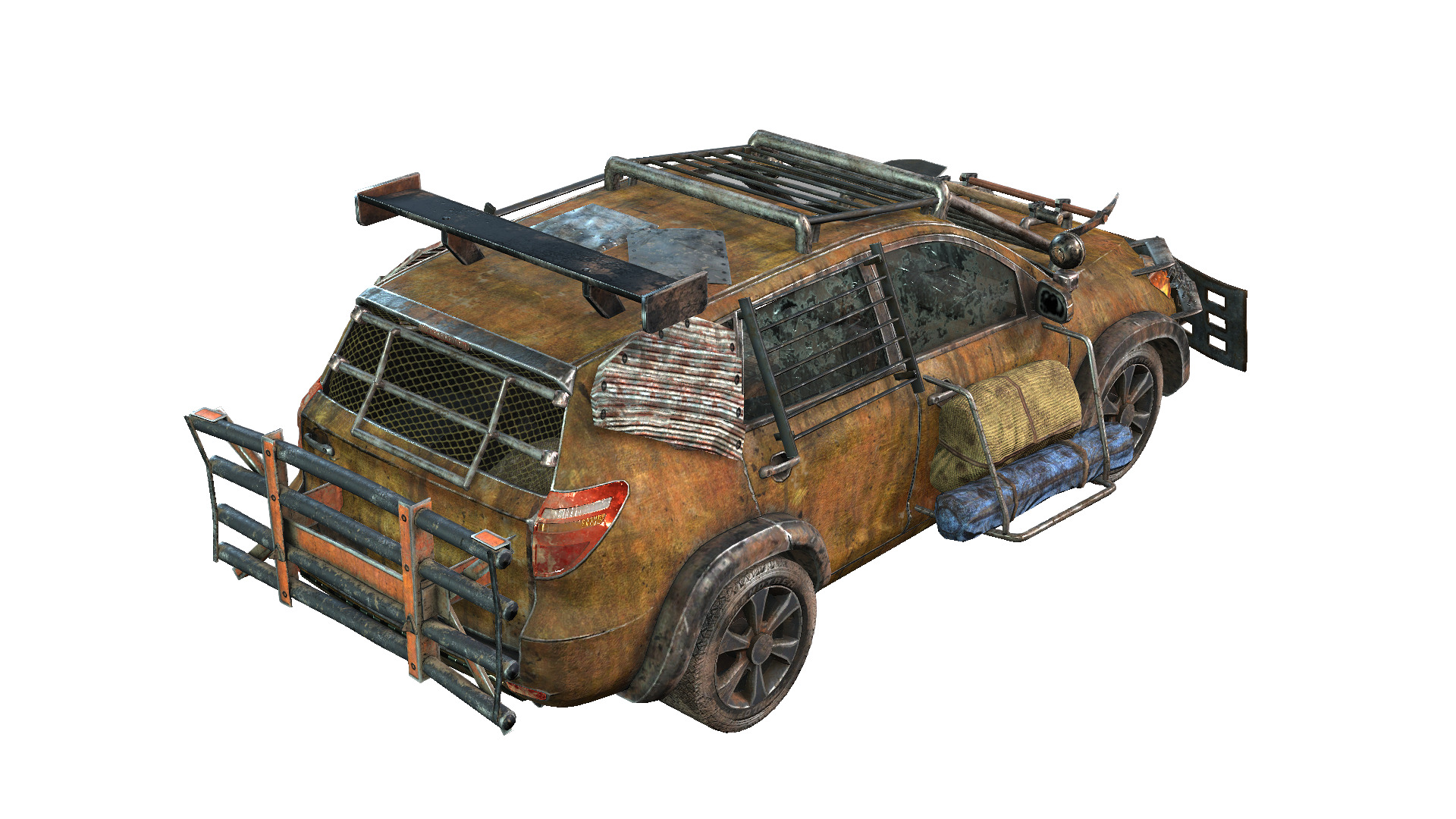 Doomsday SUV Low-poly 3D model_4