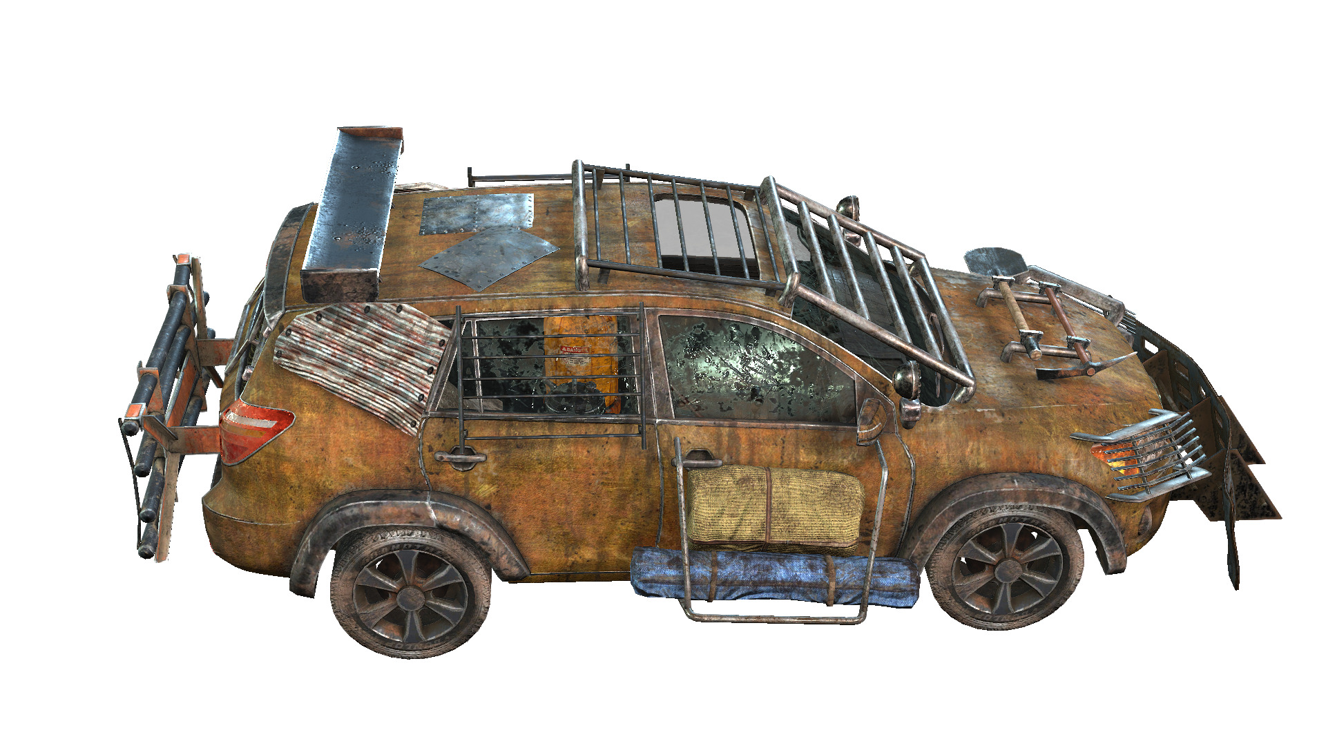 Doomsday SUV Low-poly 3D model_5