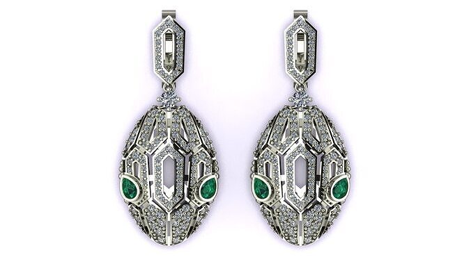 BVLGARI Serpenti Seduttori Earrings printing model 3D print model