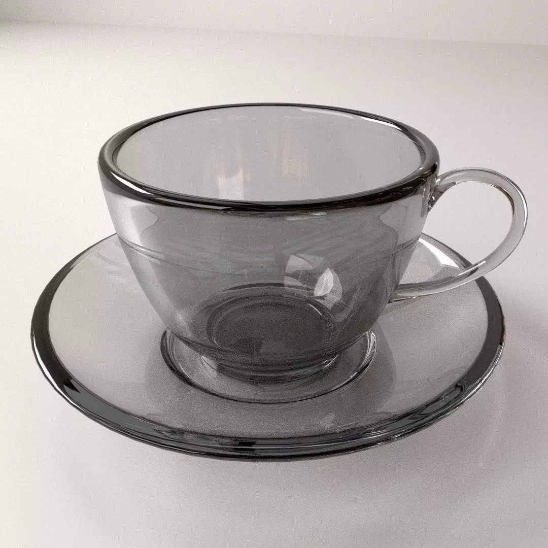 Cup and Saucer 3D model_0