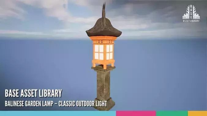 Balinese Garden Lamp Classic Outdoor Light 3D model