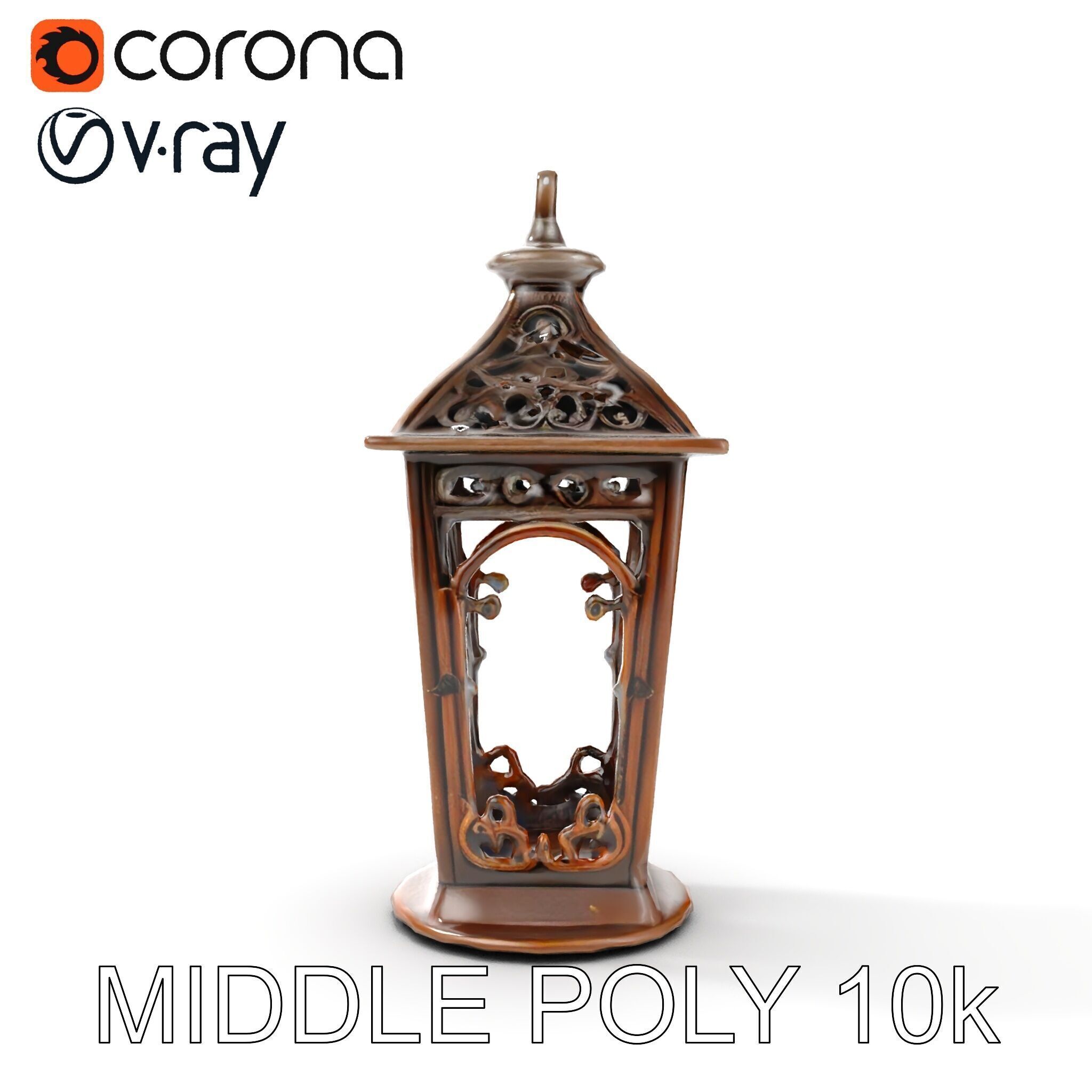 Ornate Vintage Lantern Model Pack Low-poly 3D model_21