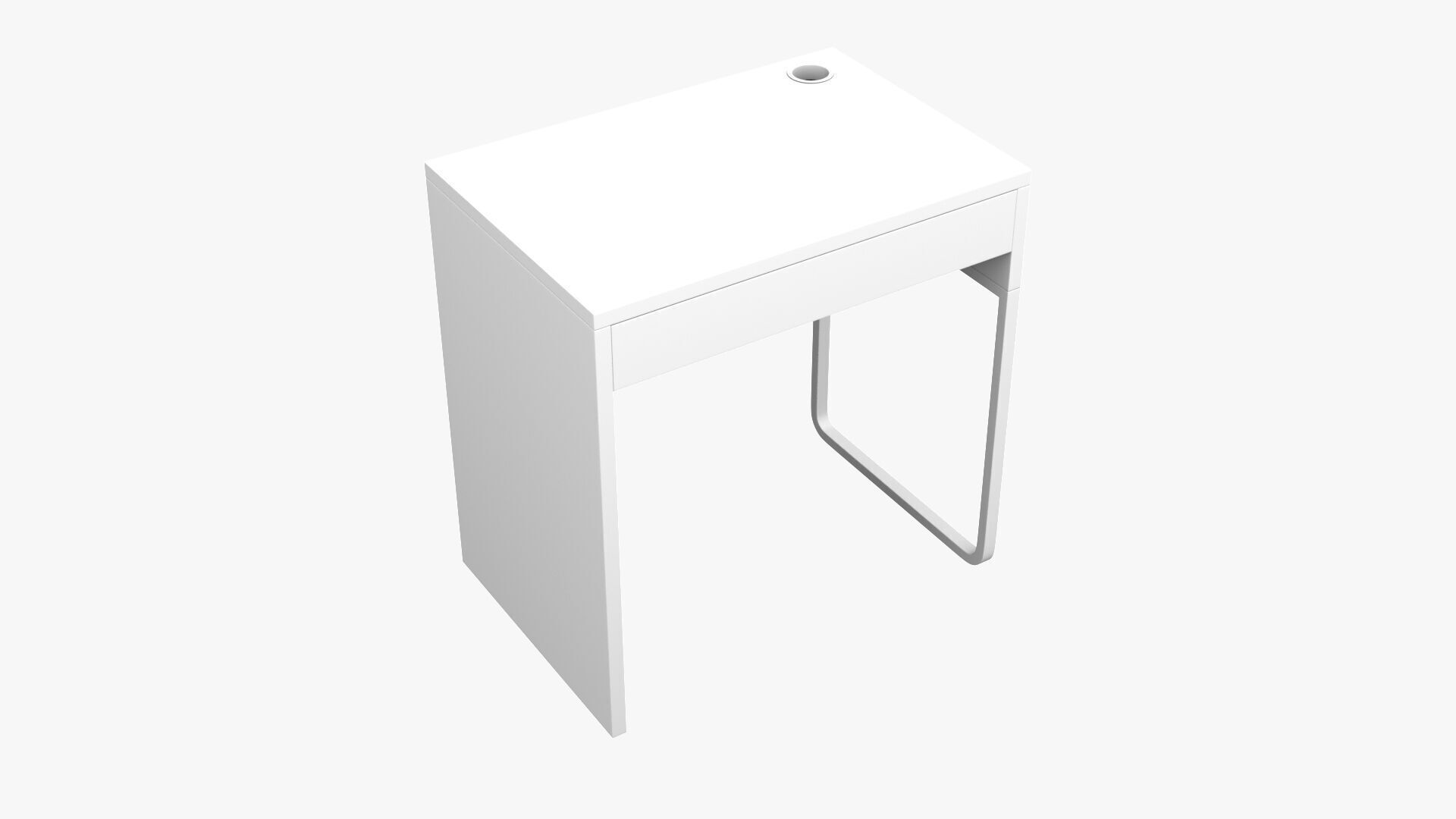 Mini Desk 01 - Bamboo Wood 3D model_5