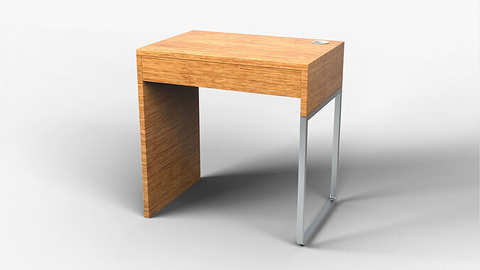 Mini Desk 01 - Bamboo Wood 3D model