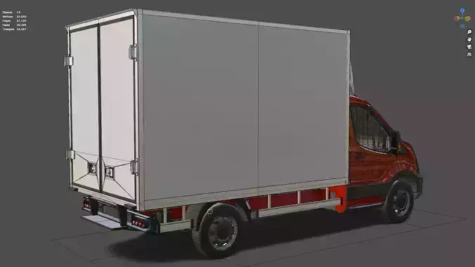 Pickup Truck 2- Transit - Game Ready Vehicle Low-poly 3D model 7