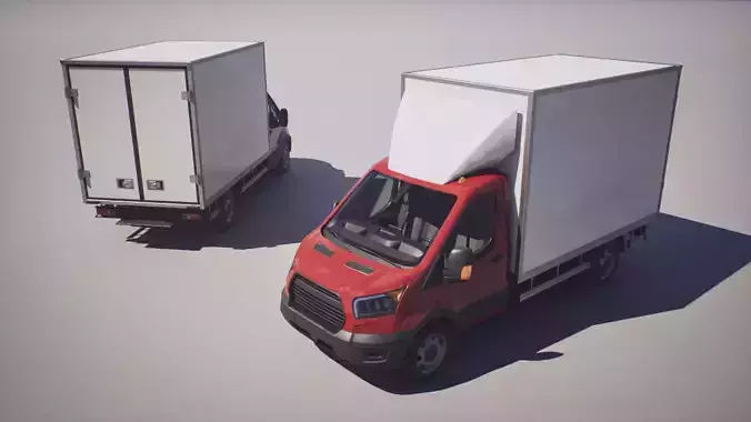 Pickup Truck 2- Transit - Game Ready Vehicle Low-poly 3D model 5