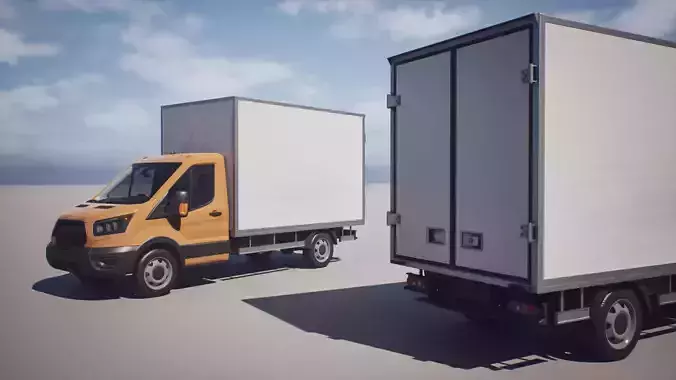 Pickup Truck 2- Transit - Game Ready Vehicle Low-poly 3D model 3